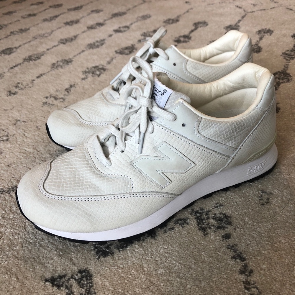 New Balance 576 off-white leather sneakers